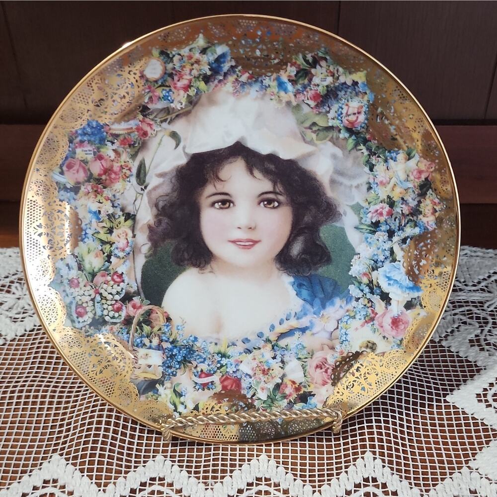 The Hamilton Collection Romantic Victorian Keepsakes Springtime Beauty Plate LE